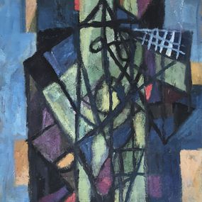 Peinture, Composition abstraite, B. Pàlf