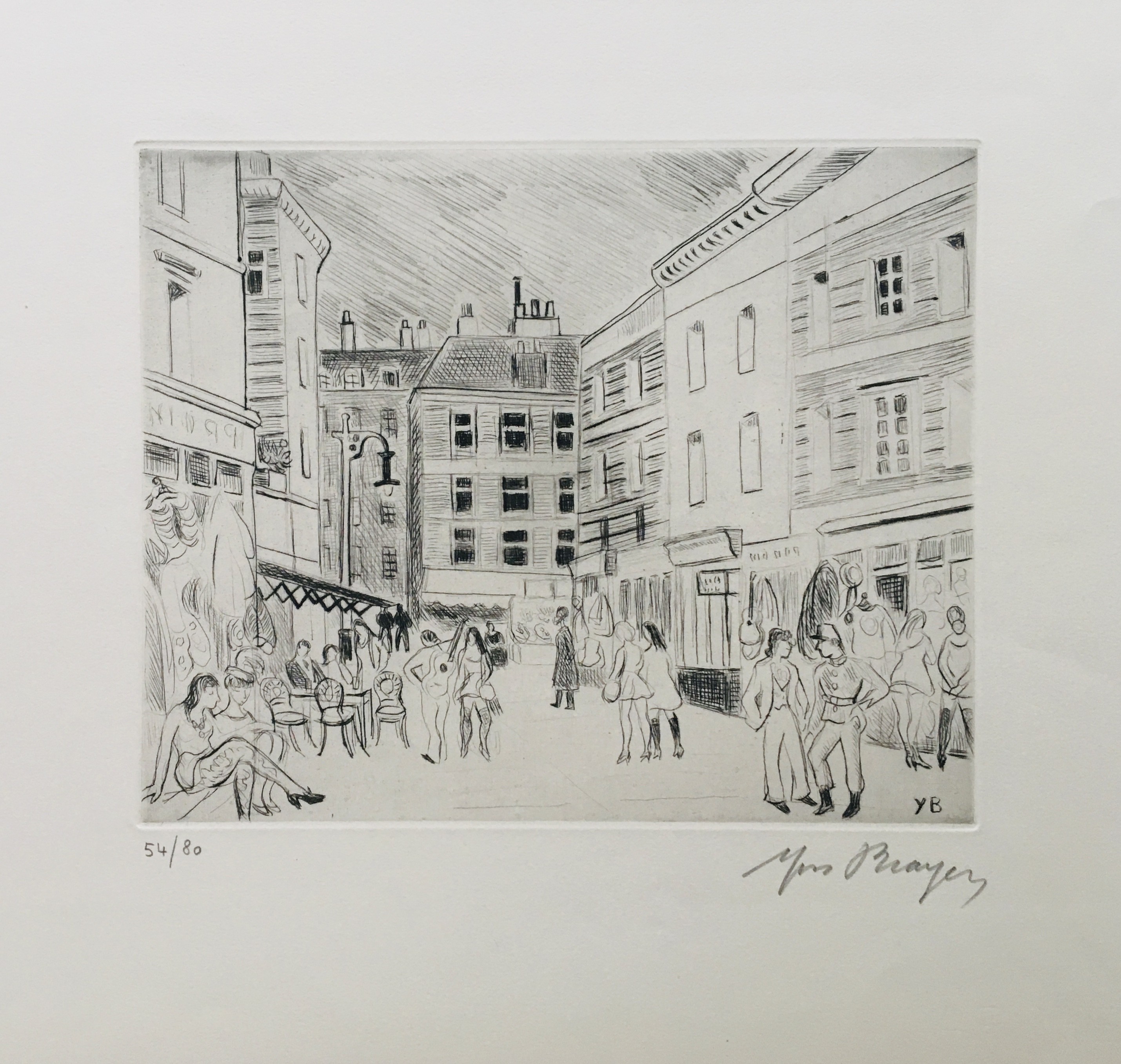 Yves Brayer, Rue à Soho, Londres Yves Brayer, Rue à Soho, Londres