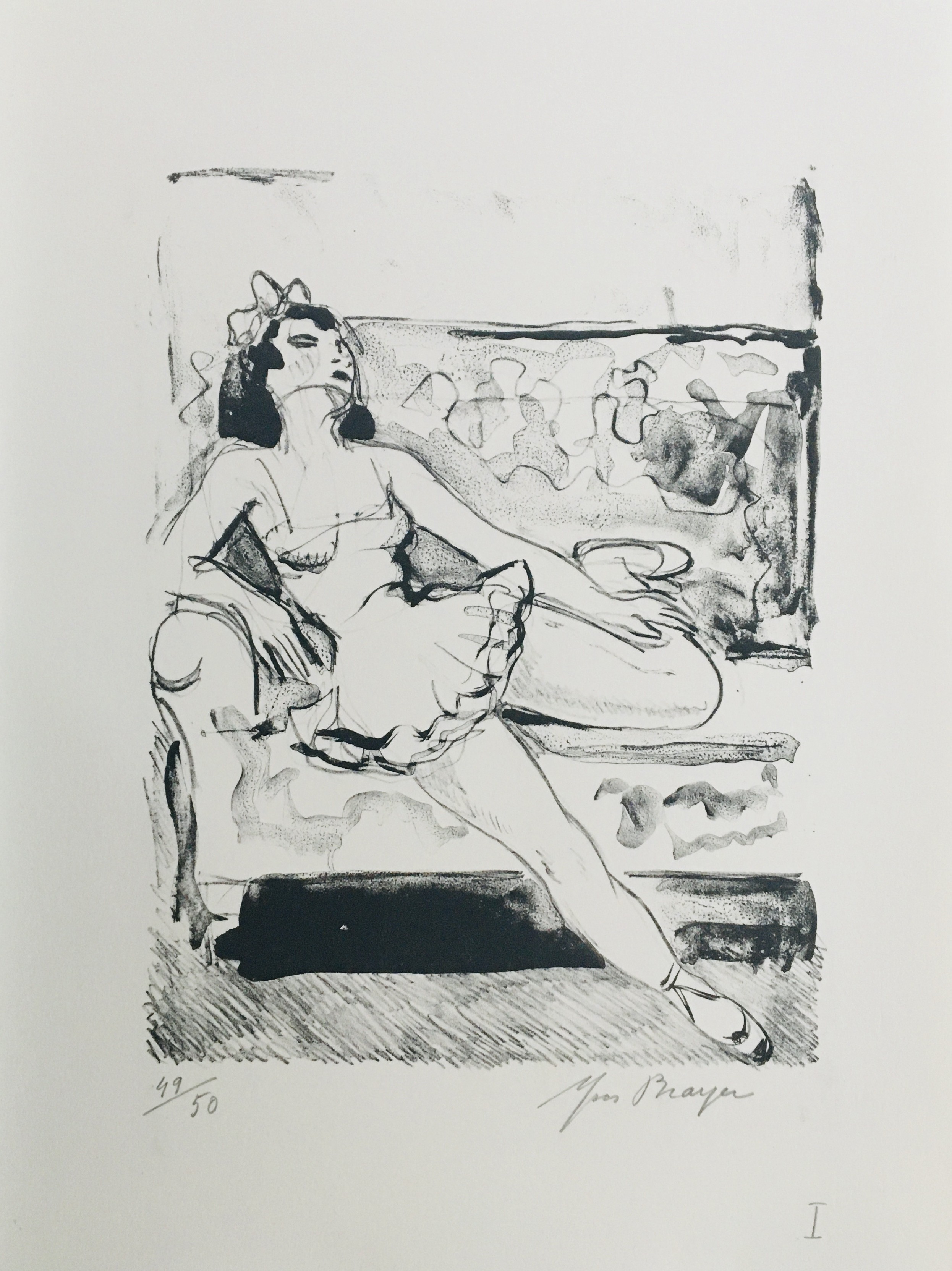 Yves Brayer, Danseuse au canapé Yves Brayer, Danseuse au canapé