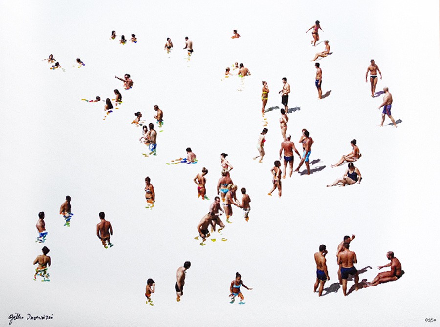 Gilles Invernizzi, La Plage de Cinq Terre (Fond Blanc) Gilles Invernizzi, La Plage de Cinq Terre (Fond Blanc)