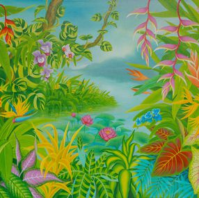 Painting, Tropical Paradise, Anushka Jayasekera