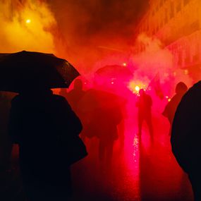 Manifestation nocturne, Gustavo Cabarcas