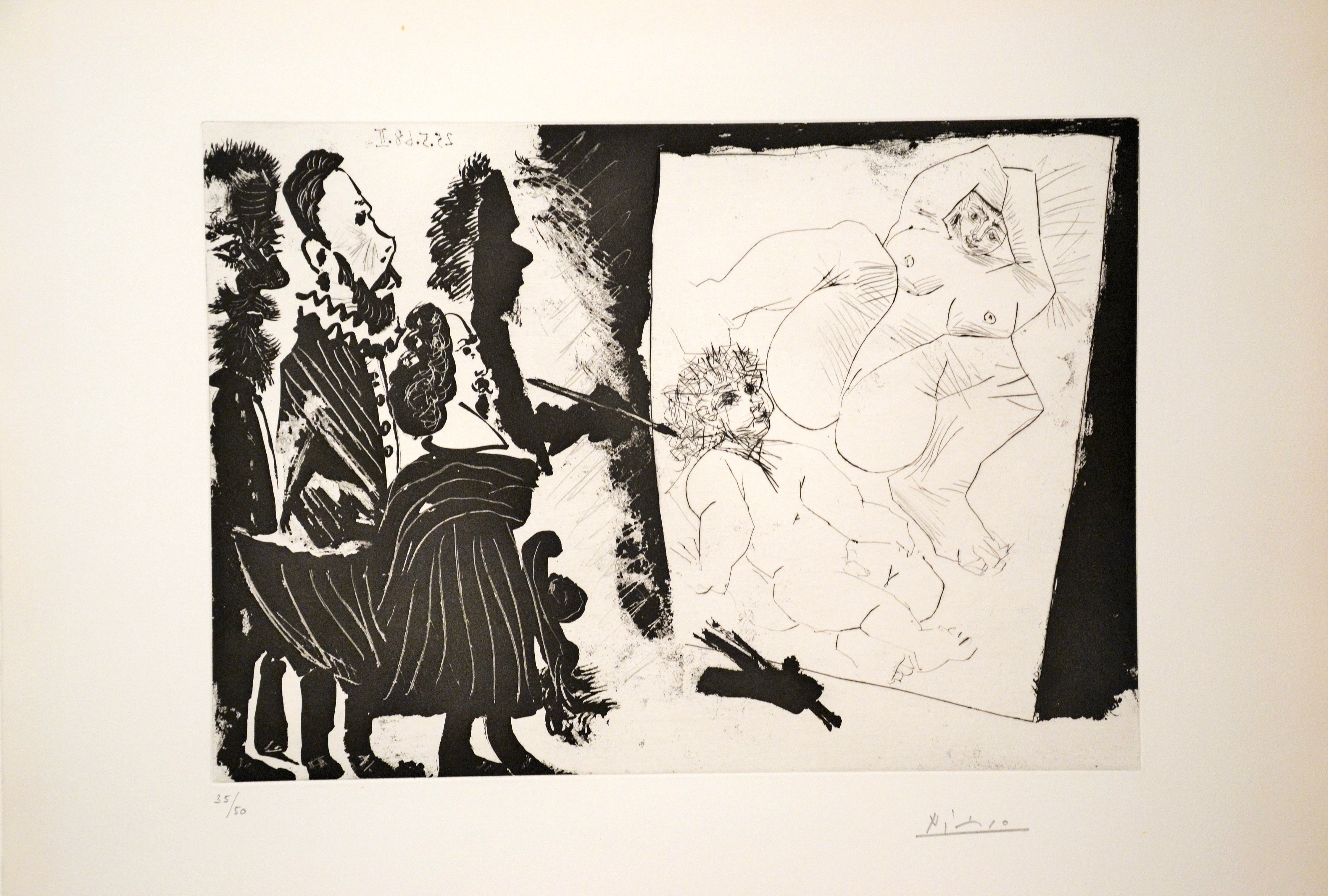 Pablo Picasso, Patron et sa suite en visite à l’atelier Pablo Picasso, Patron et sa suite en visite à l’atelier