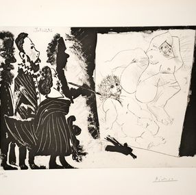 Print, Patron et sa suite en visite à l’atelier, Pablo Picasso