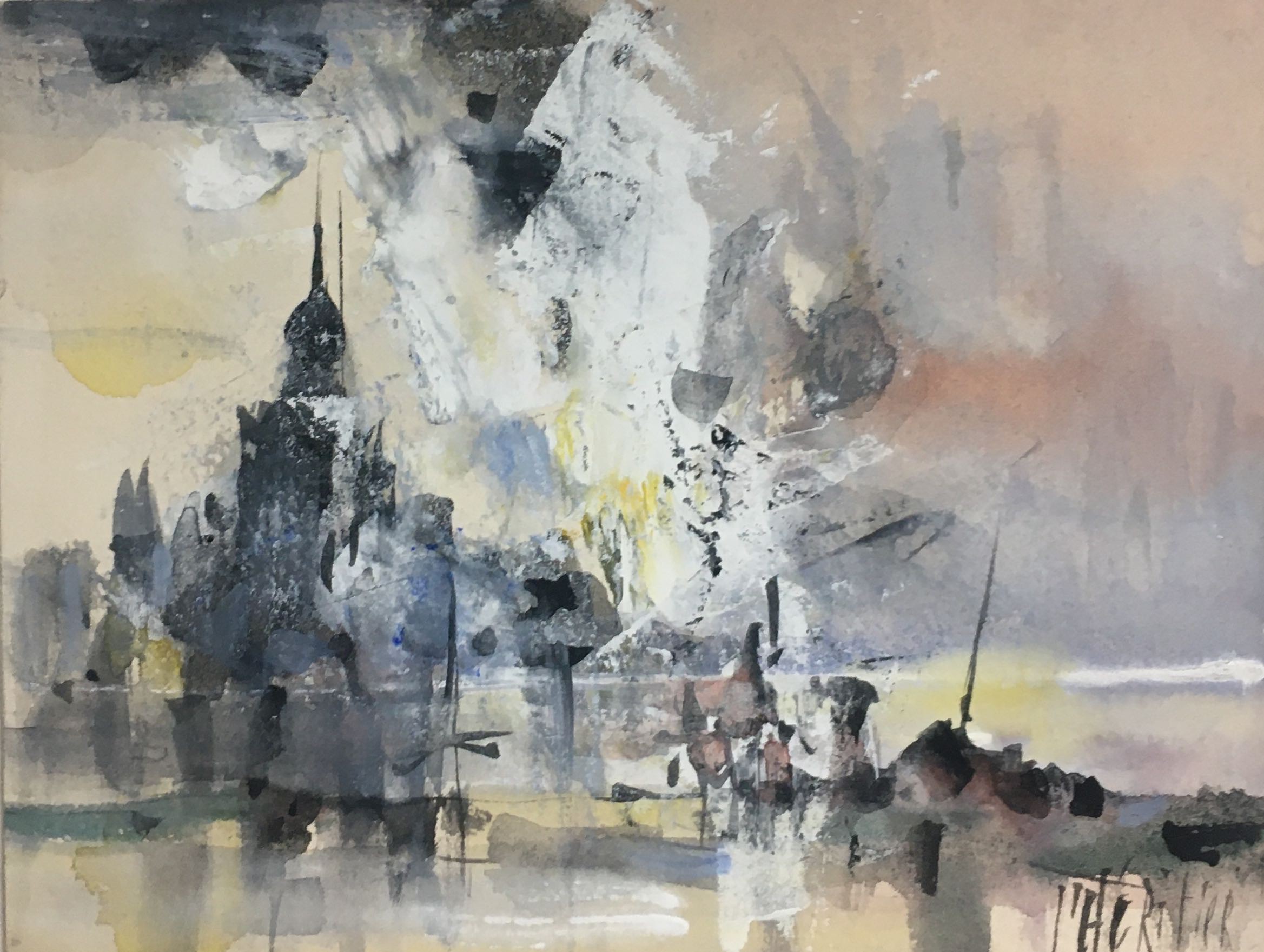 Gilbert L'Héritier, Mont Saint Michel 1963 Saint Michael Mount Gilbert L'Héritier, Mont Saint Michel 1963 Saint Michael Mount