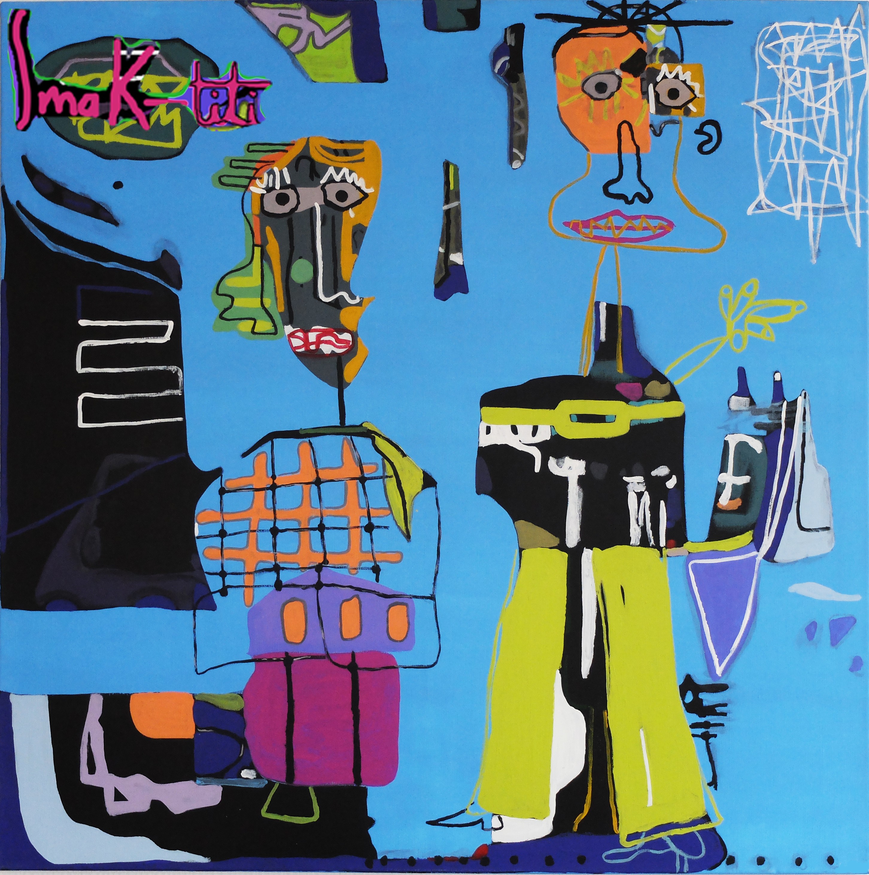 SmaK-titi, Street art-Blue mood SmaK-titi, Street art-Blue mood