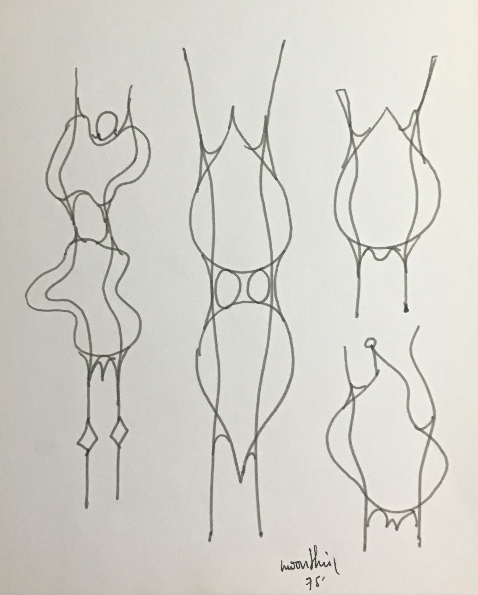 Moon Shin, Les trois fourmis Sculptures The three Ants 1975 Moon Shin, Les trois fourmis Sculptures The three Ants 1975