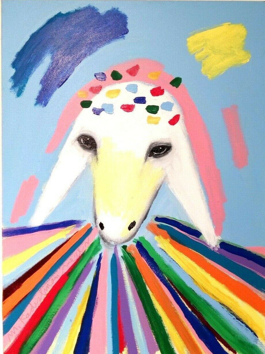 Menashe Kadishman, Colorful Sheep Menashe Kadishman, Colorful Sheep