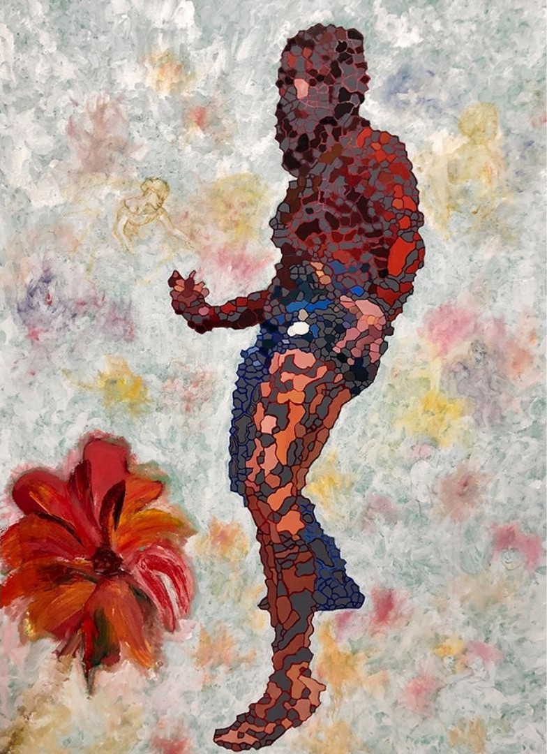 Anya Rubin, Fractal Figure Red Flower Anya Rubin, Fractal Figure Red Flower