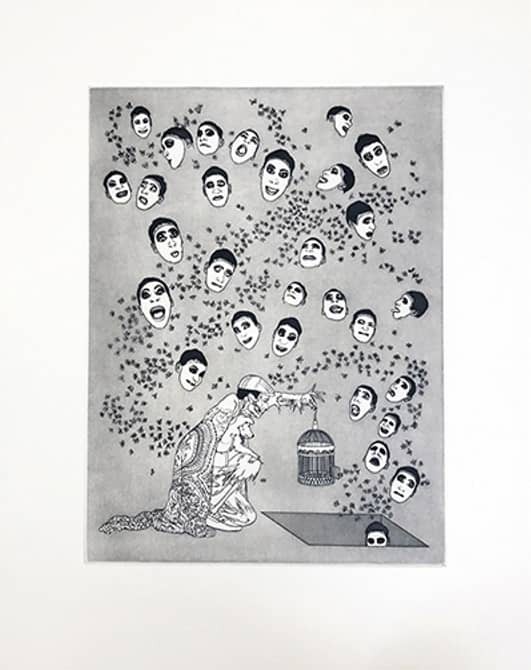 Raqib Shaw, Fireflies and Faces Raqib Shaw, Fireflies and Faces