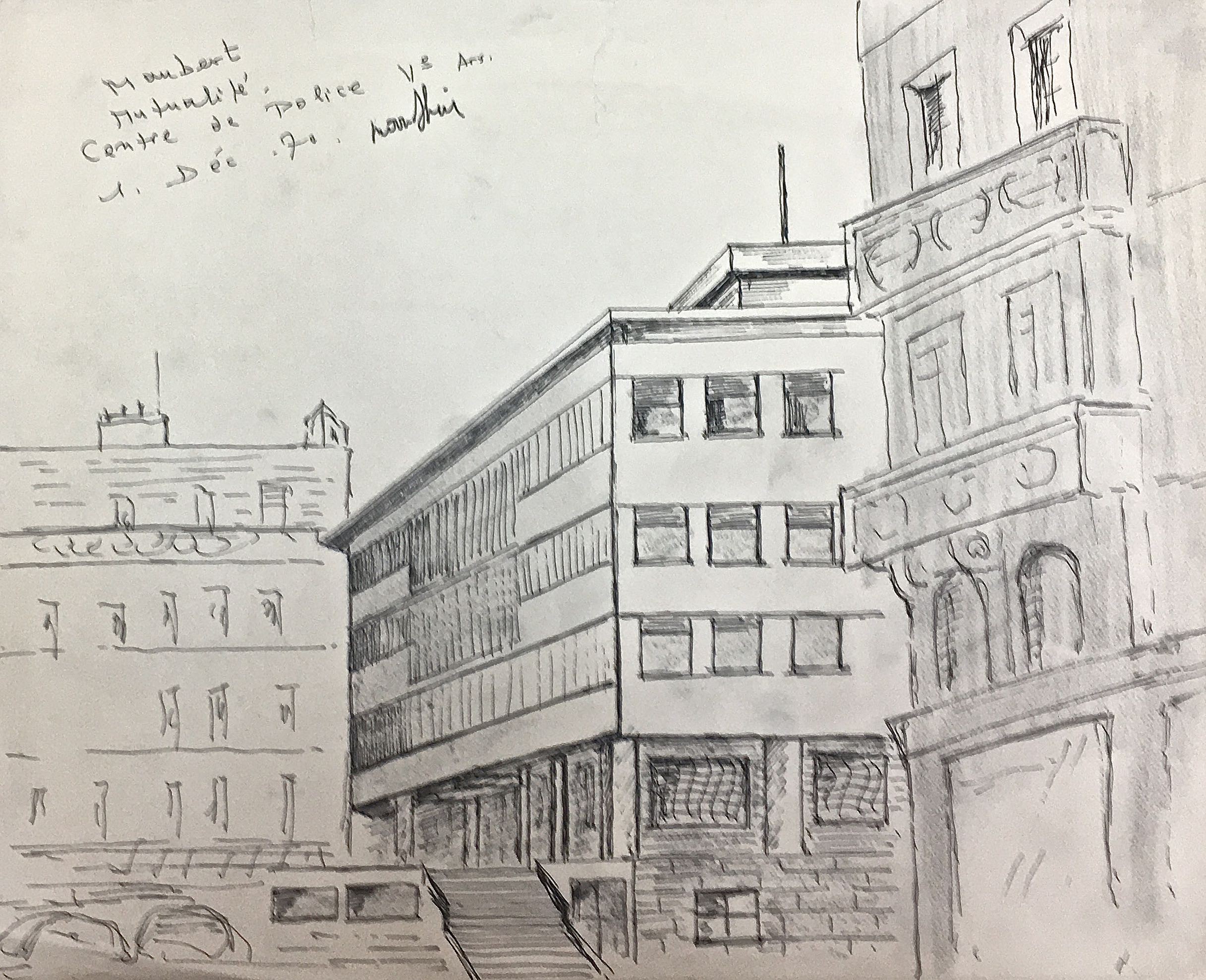 Moon Shin, Paris Quartier Latin Rue des Carmes Commissariat Maubert 1970 Moon Shin, Paris Quartier Latin Rue des Carmes Commissariat Maubert 1970