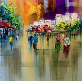Gemälde, Disfrutando del paseo, Josep Teixido