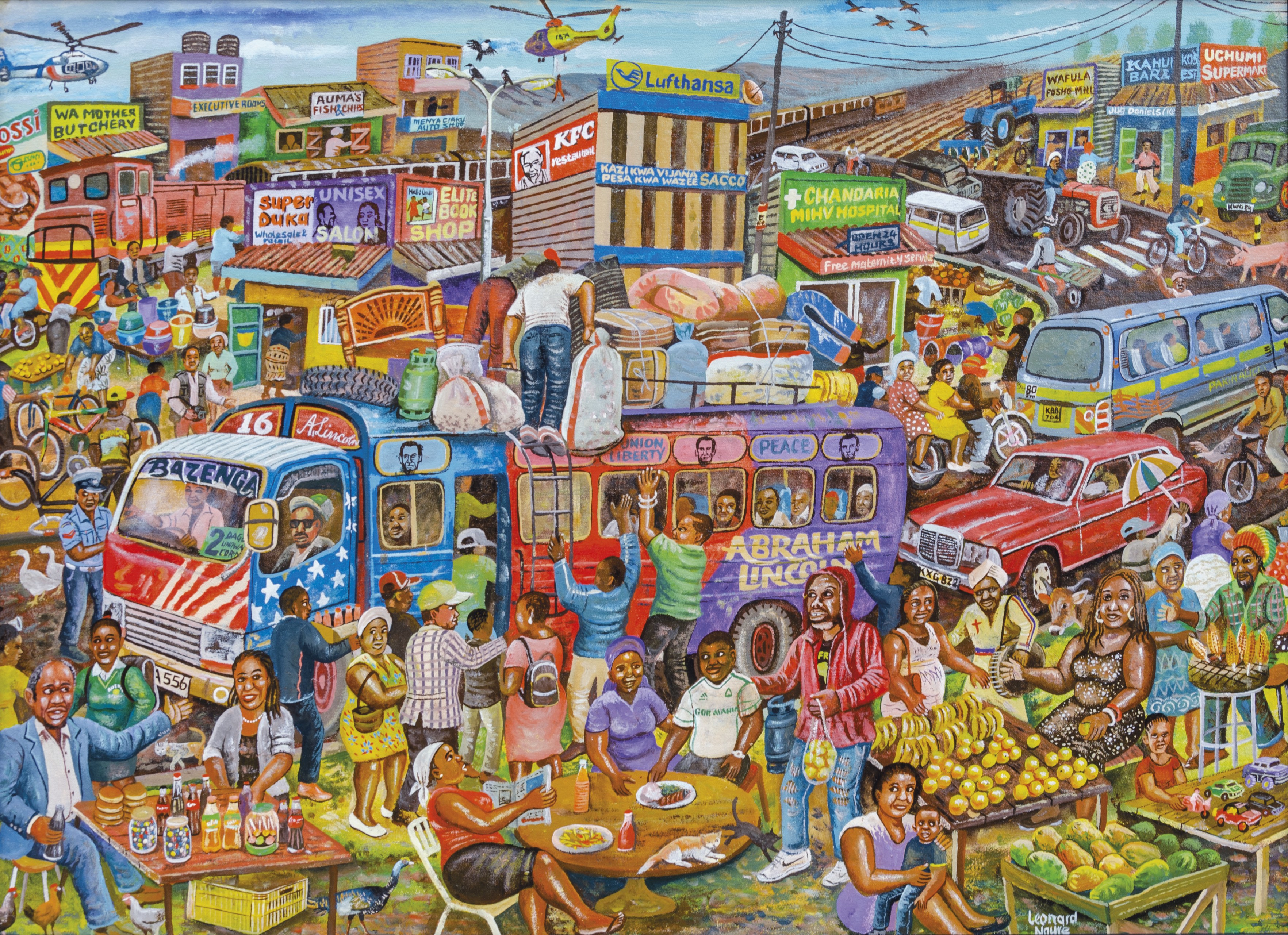 by　day　Kawangware　in　Artsper　▷　Ngure,　2021　Market　Leonard　Painting