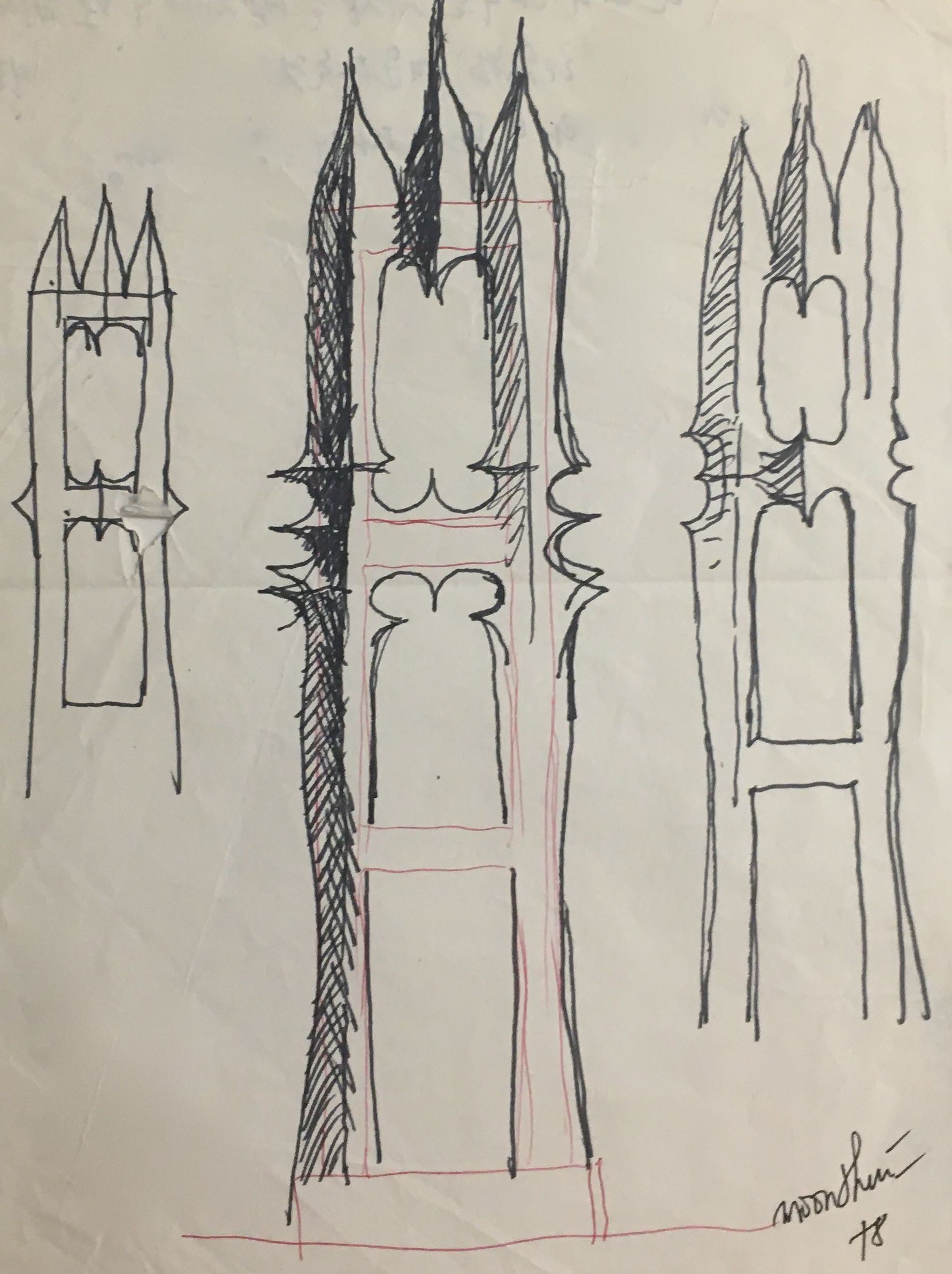 Moon Shin, 3 Black Sculptures 1978 Moon Shin, 3 Black Sculptures 1978