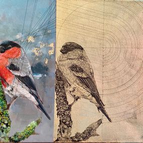 Painting, Geometry of a Bullfinch, Marco Araldi & Keng Wai Lee