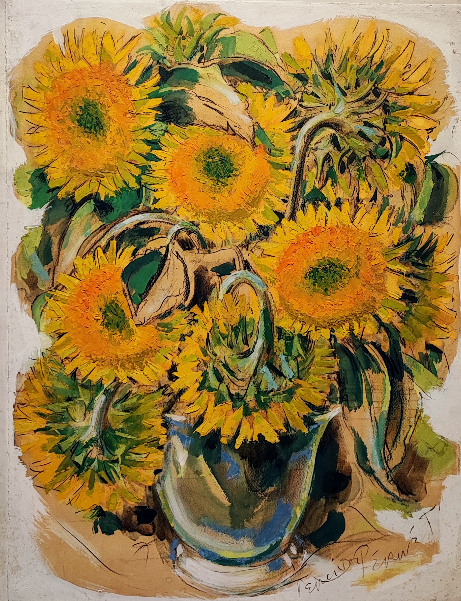Percival Pernet, Bouquet de tournesols Percival Pernet, Bouquet de tournesols
