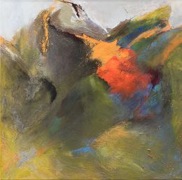 Crépuscule d'été sur l'alpage en montagne - série abstraction lyrique, Vanessa De Angelis