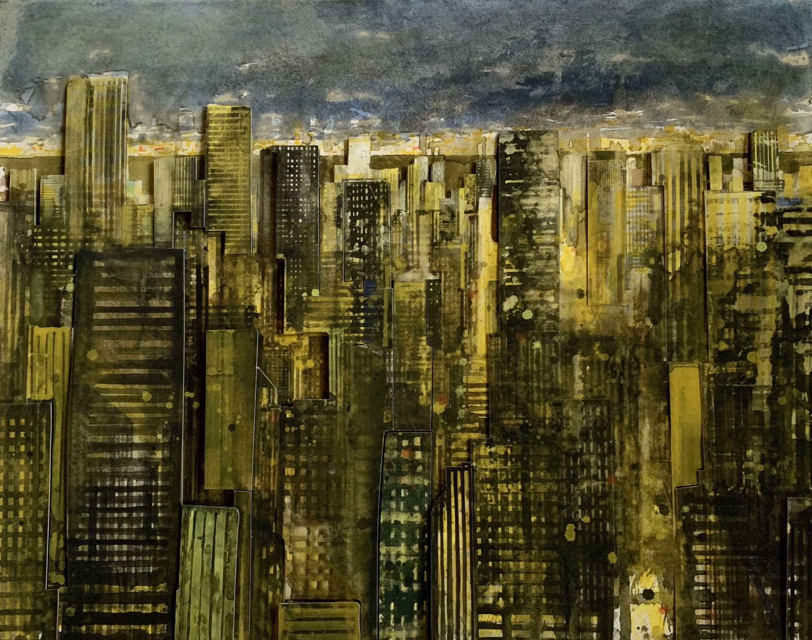 Gottfried Salzmann, New York at night 3D Gottfried Salzmann, New York at night 3D