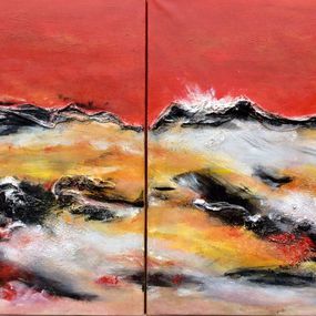 Gemälde, Diptyque II, Michel Castanet (Mica)