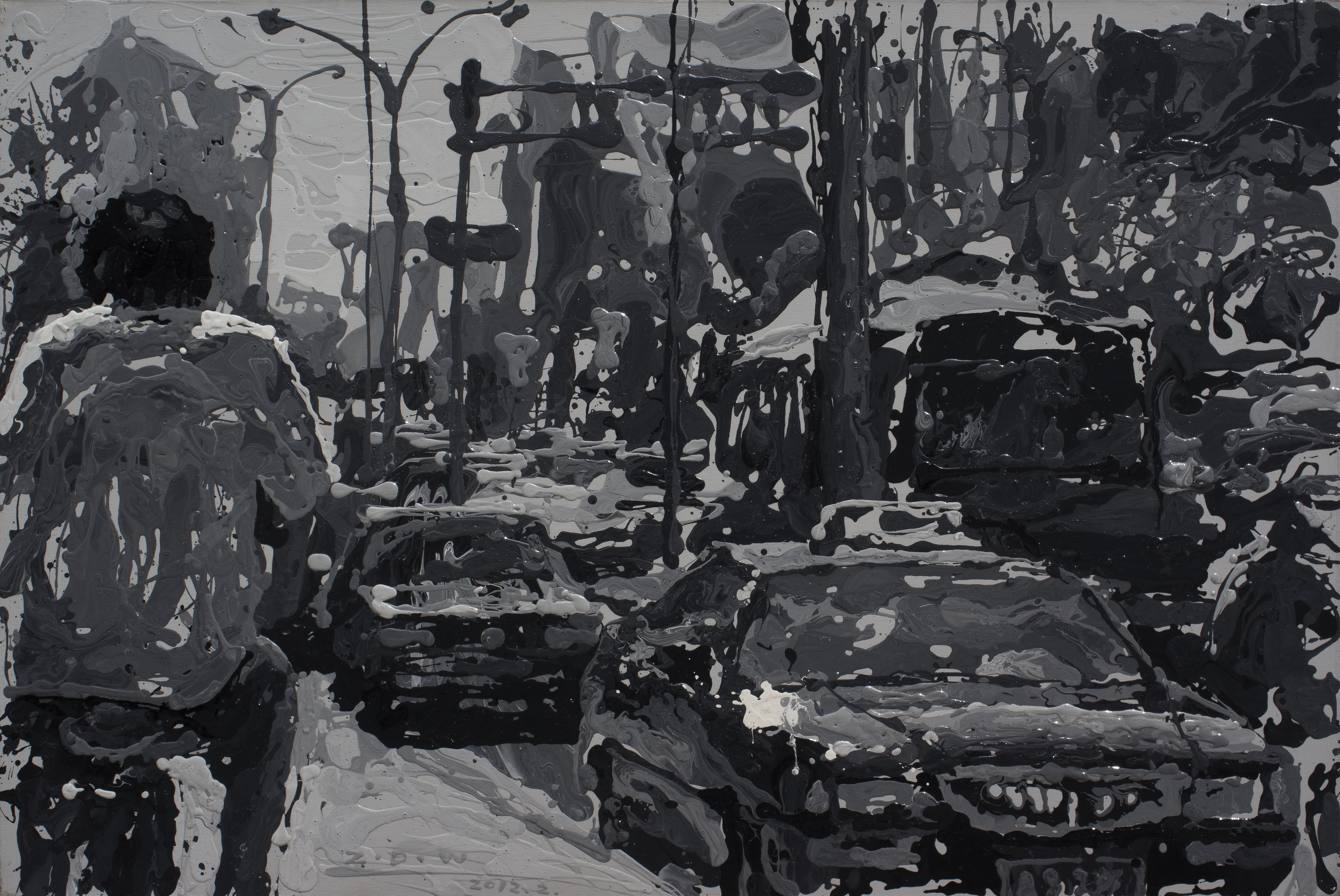 Zhao De-Wei, Urban Landcape Series, Cyclistes Zhao De-Wei, Urban Landcape Series, Cyclistes