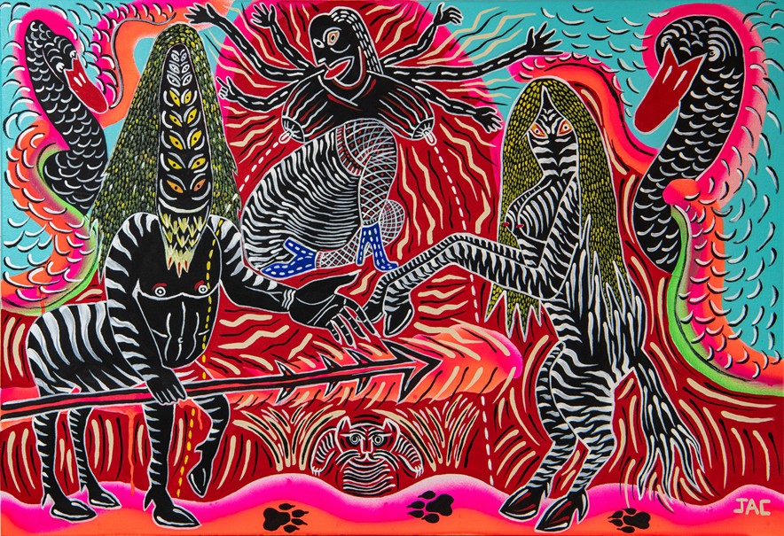 Philippe Jacq, Centaures et bacchantes avec les cygnes curieux Philippe Jacq, Centaures et bacchantes avec les cygnes curieux