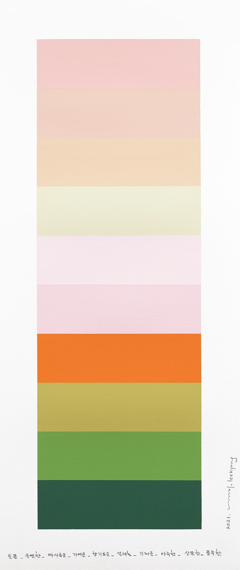 Kyong Lee, Emotional color chart 150 Kyong Lee, Emotional color chart 150