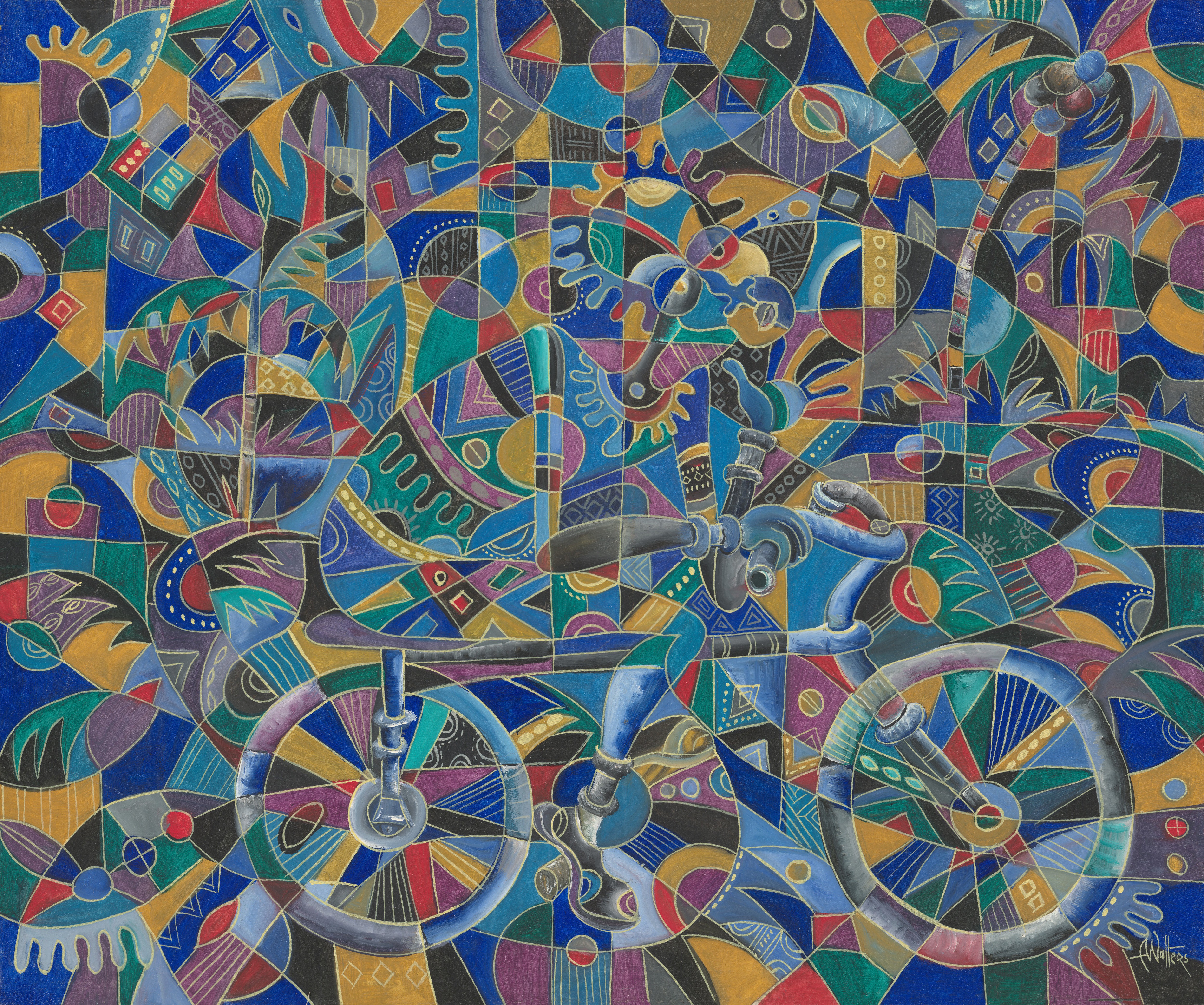 Angu Walters, The Last Cyclist giclée art print Angu Walters, The Last Cyclist giclée art print