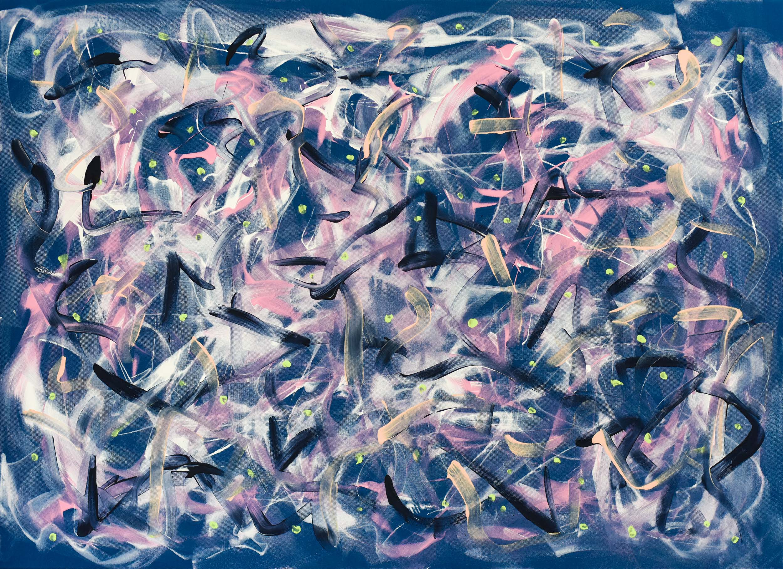 Gina Vor, Blue Abstract No. 1 | Peinture Abstraite Bleue No. 1 Gina Vor, Blue Abstract No. 1 | Peinture Abstraite Bleue No. 1