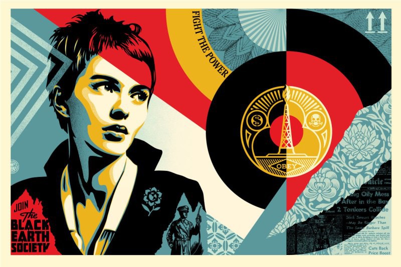 Shepard Fairey (Obey), Black Earth Society Shepard Fairey (Obey), Black Earth Society