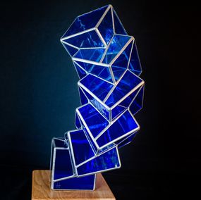 Sculpture, Equilibre Bleu, Jean-Jacques Joujon