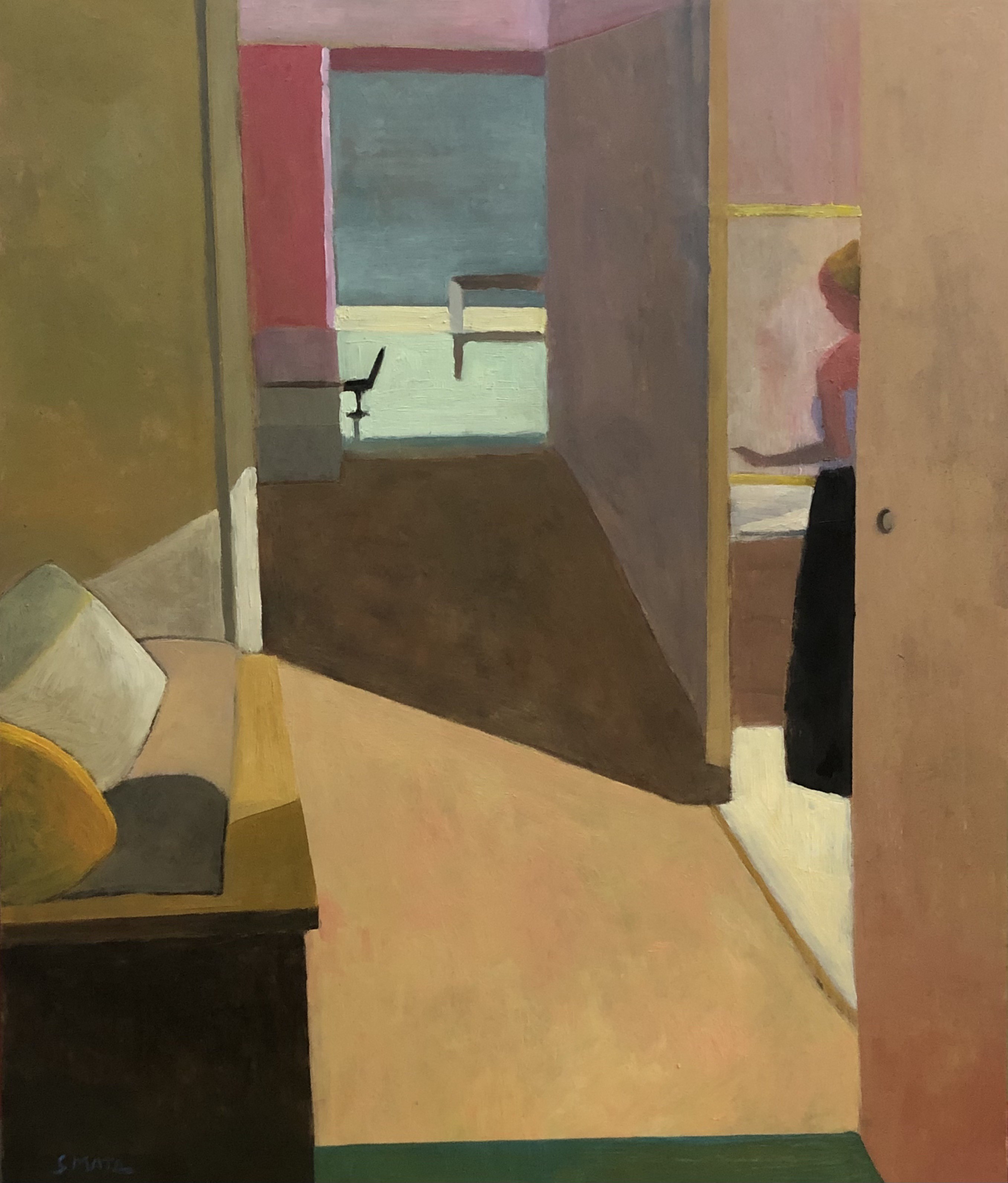 Susana Mata, Abstract figuration of an interior with a figure Susana Mata, Abstract figuration of an interior with a figure