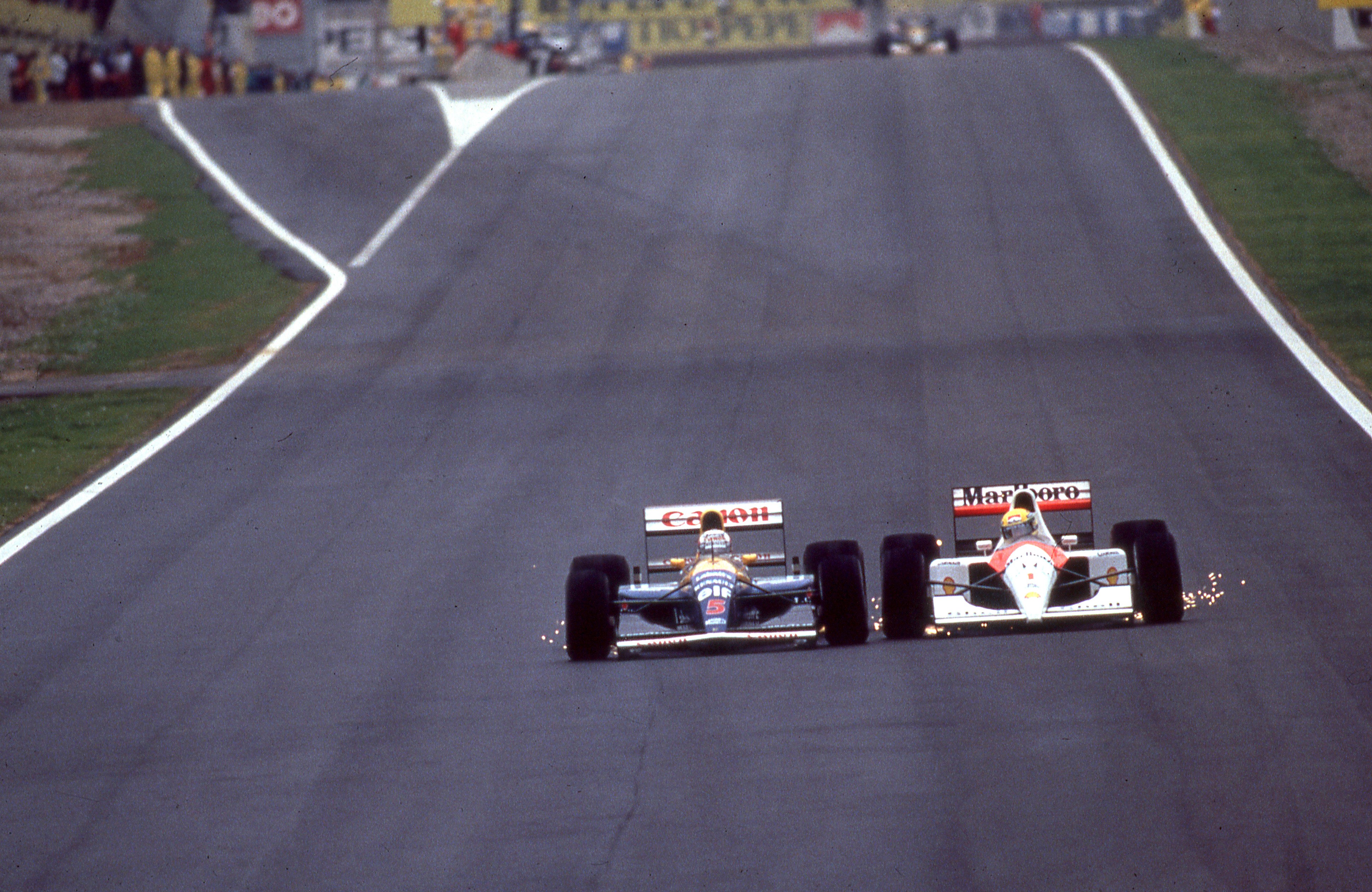 Dominique Leroy, Splendide duel entre Ayrton Senna et Nigel Mansell. Espagne, Barcelone 91 Dominique Leroy, Splendide duel entre Ayrton Senna et Nigel Mansell. Espagne, Barcelone 91