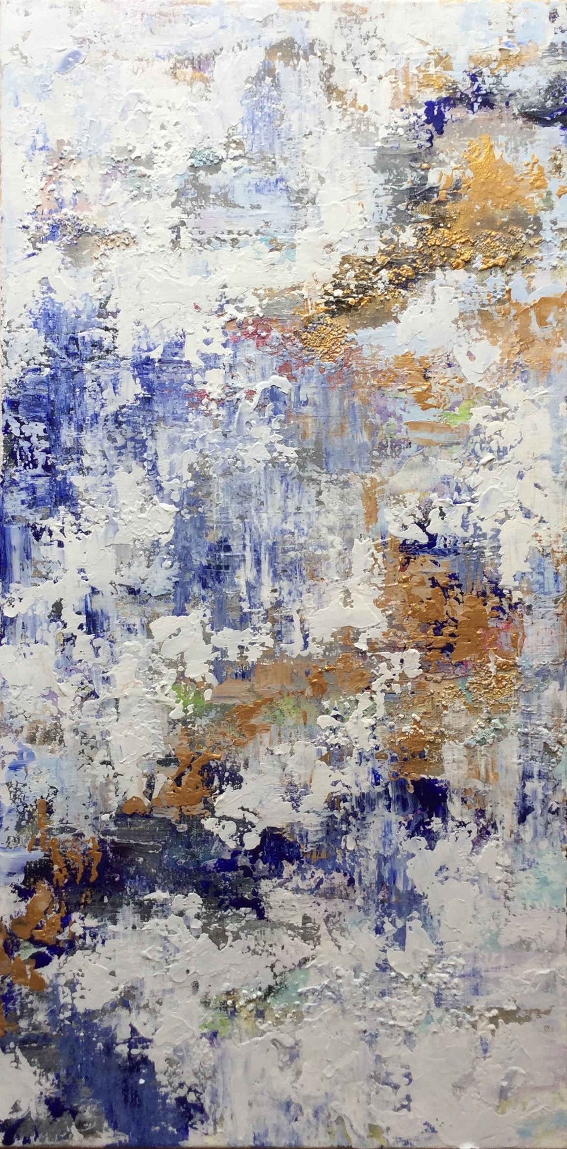 Viktoria Ganhao, Blue and golden abstract Viktoria Ganhao, Blue and golden abstract