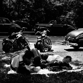 Le repos des bikers, Los Angeles, Pierre Boulat