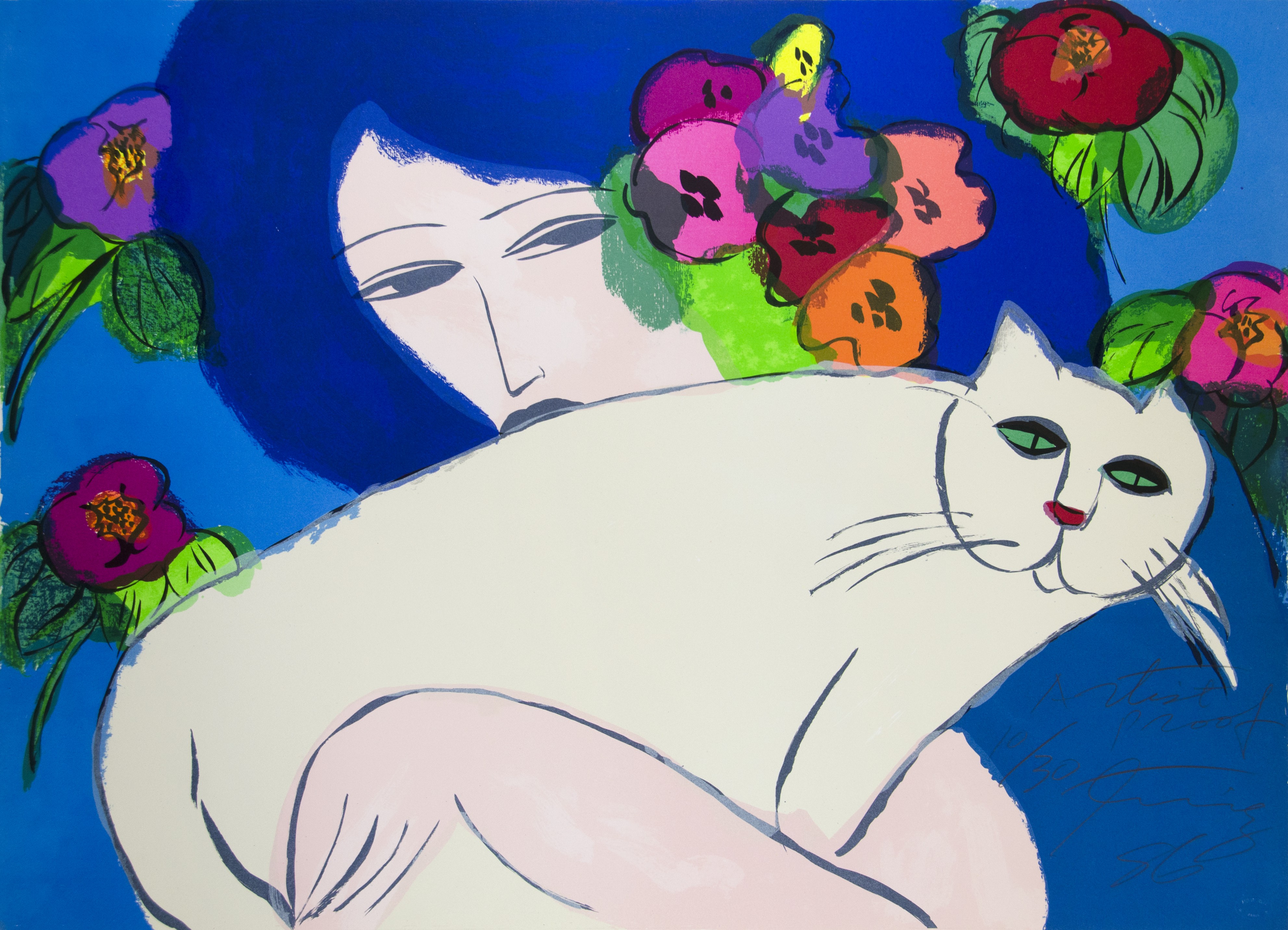 Walasse Ting, Gato blanco Walasse Ting, Gato blanco