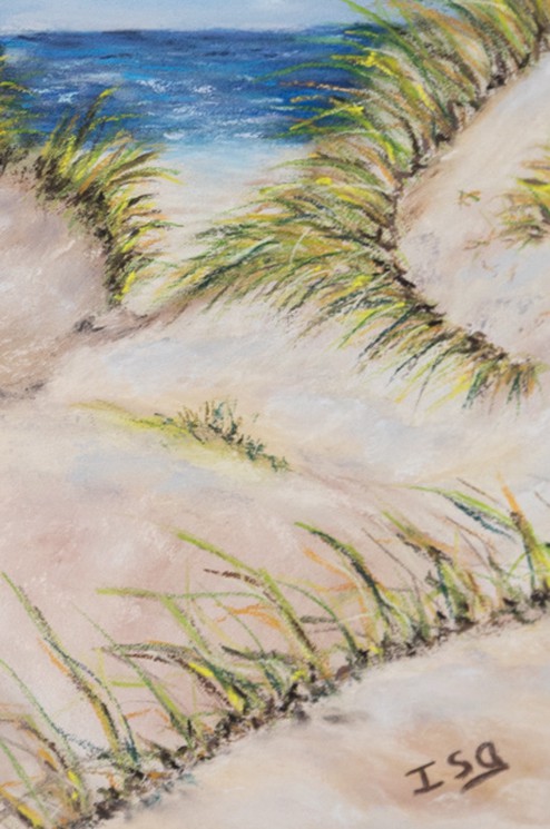 Isabelle Alberge, Sable chaud, Peinture sur papier