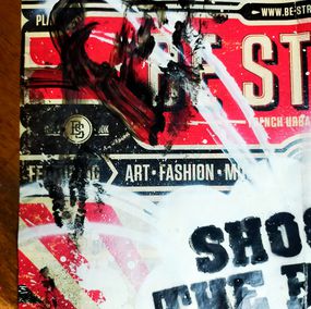 JP Malot, Original Shoot The Bank stencil (on Obey poster) JP Malot, Original Shoot The Bank stencil (on Obey poster)