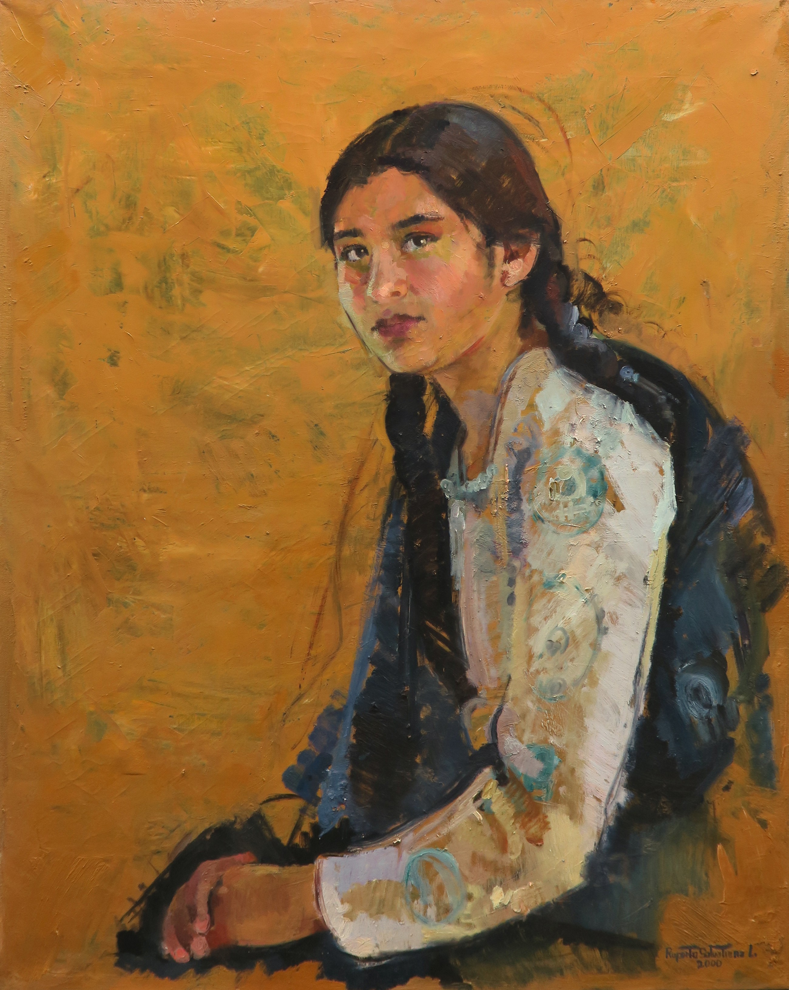Ruperto Salvatierra Lazarte, Seated girl Ruperto Salvatierra Lazarte, Seated girl