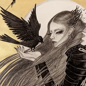 Orphné Achéron, Lady knight and the bird Orphné Achéron, Lady knight and the bird