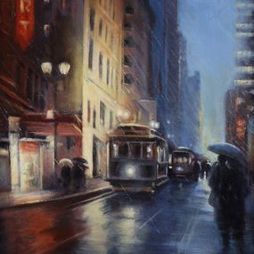 Gemälde, Powell Street Trolley, Carol Jessen
