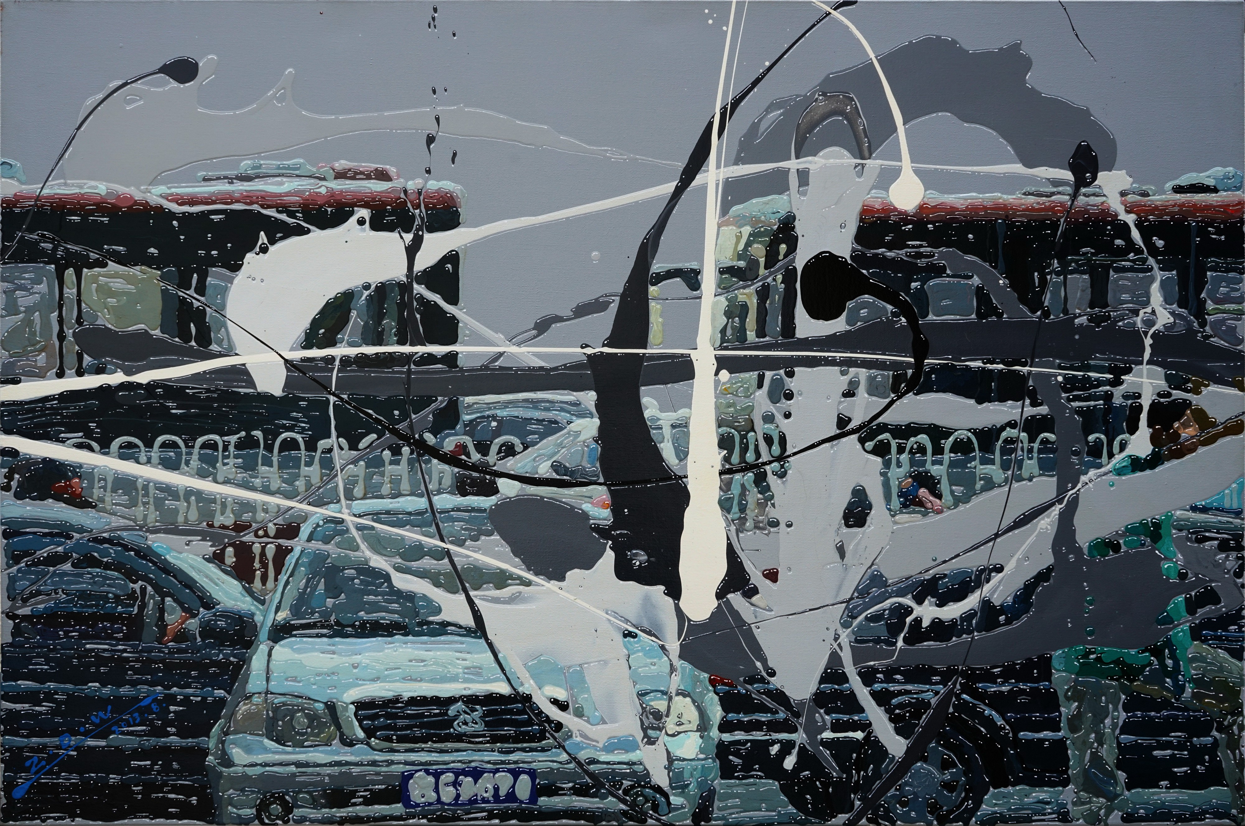 Zhao De-Wei, Urban Landscape Series - Bus Stop Zhao De-Wei, Urban Landscape Series - Bus Stop