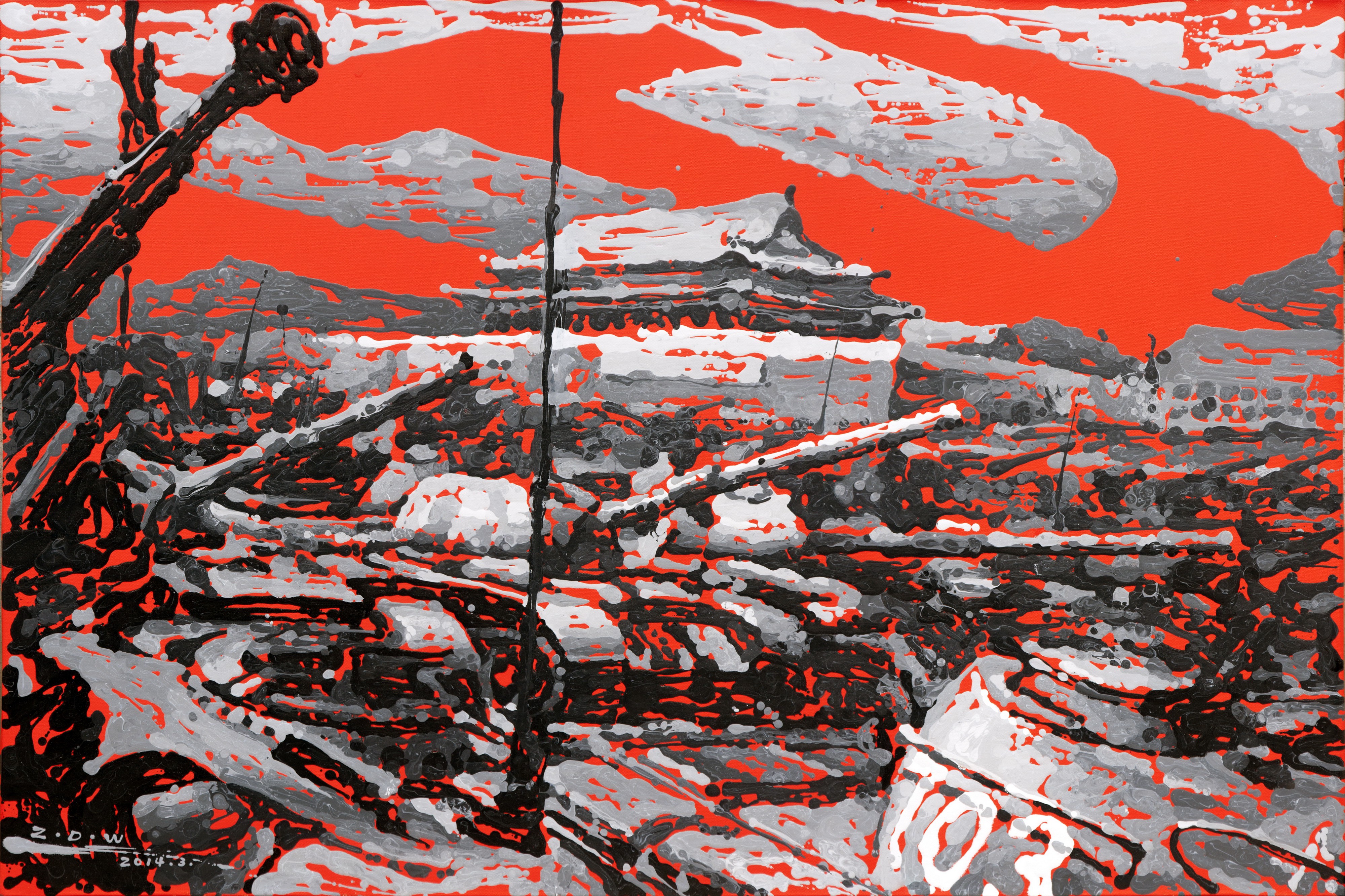 Zhao De-Wei, Urban Landscape Series - Political Power Comes out of the Barrel Of a Gun Zhao De-Wei, Urban Landscape Series - Political Power Comes out of the Barrel Of a Gun