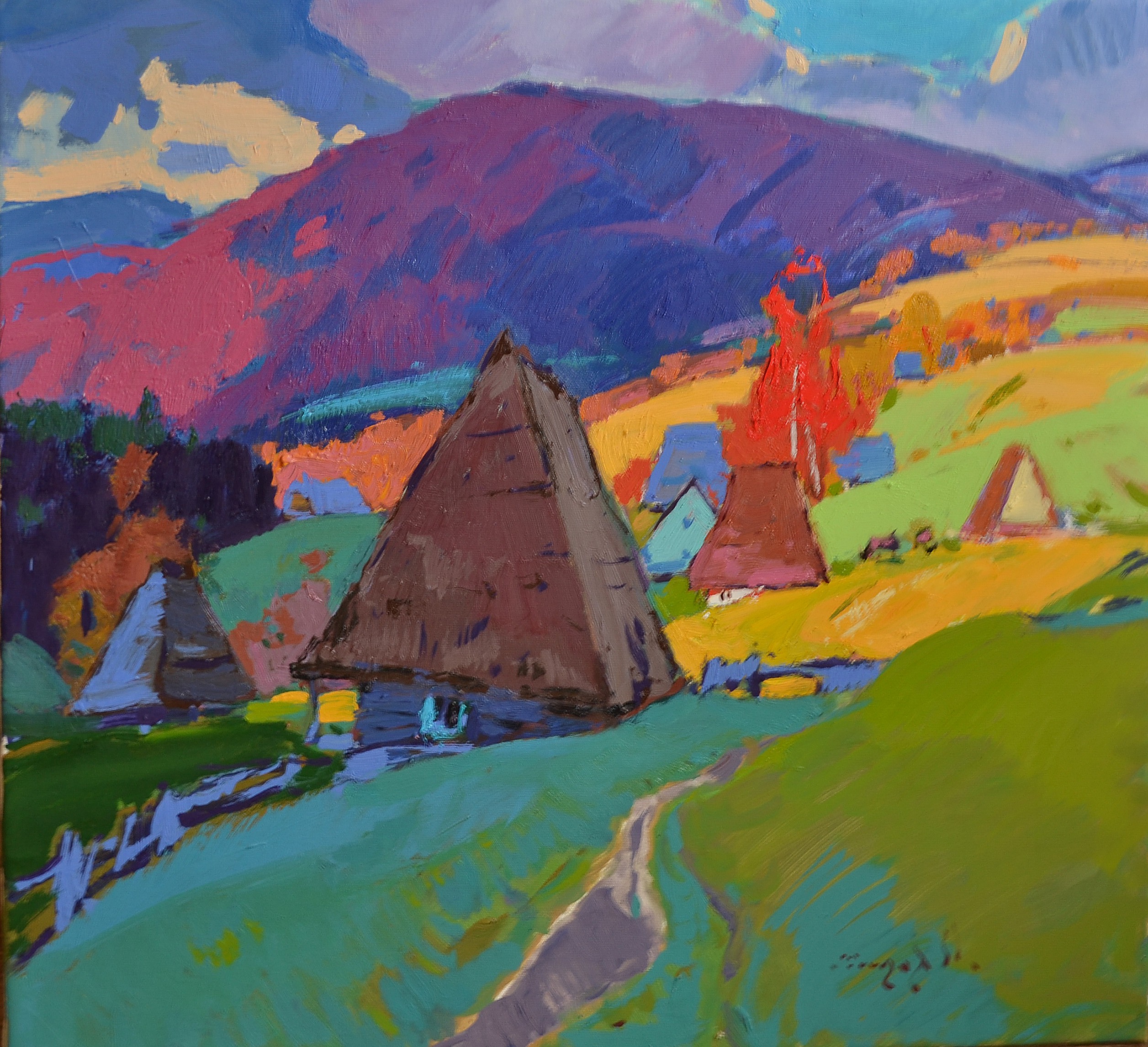 Alexander Shandor, Red autumn in Sloboda Alexander Shandor, Red autumn in Sloboda