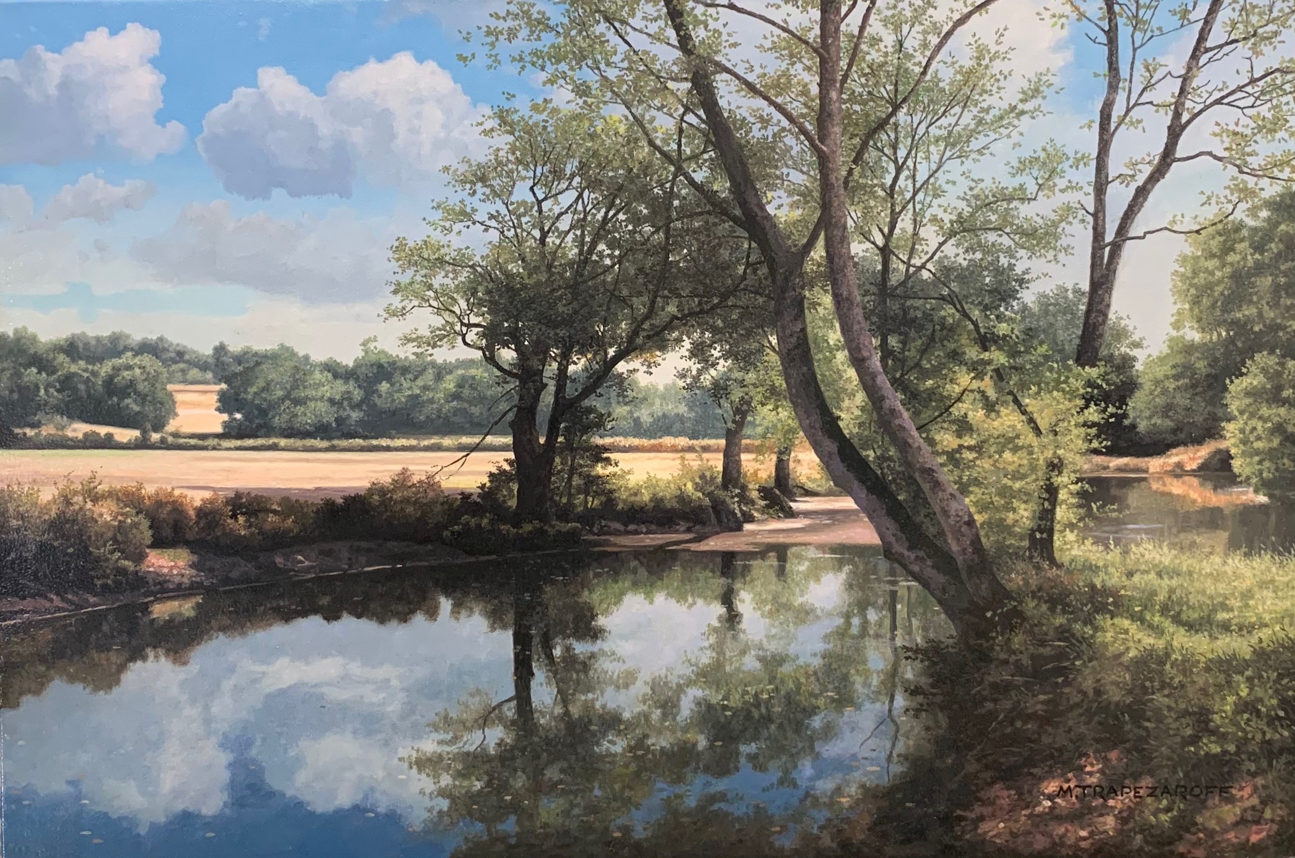 Michel Trapezaroff, Au bord de la rivière dans le Limousin Michel Trapezaroff, Au bord de la rivière dans le Limousin