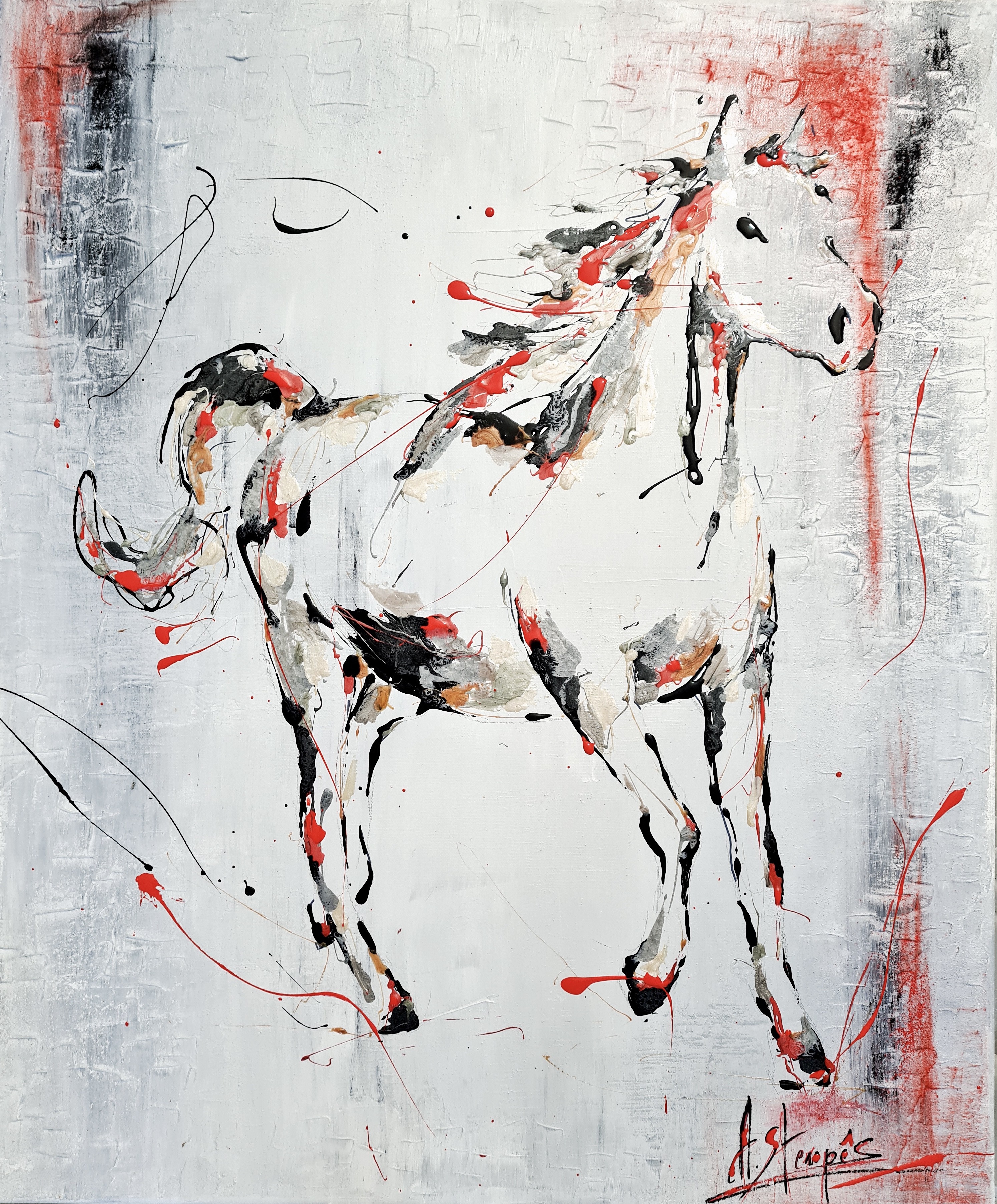 Amandyne Steropês, The flight of the young horse Amandyne Steropês, The flight of the young horse