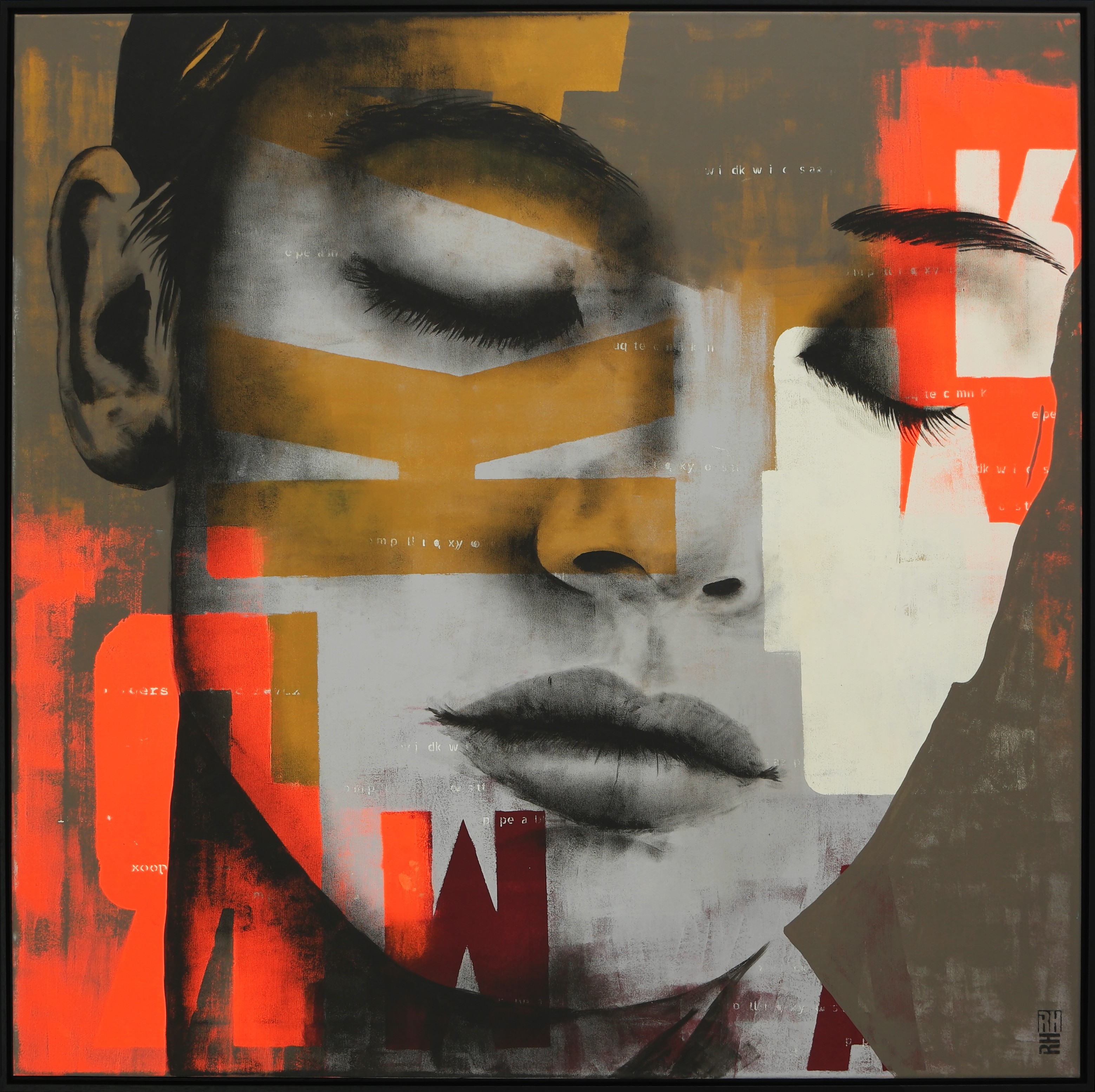 Ronald Hunter, Close your eyes - XL pop art portrait Ronald Hunter, Close your eyes - XL pop art portrait