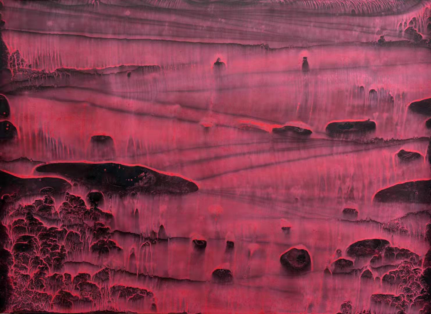Shi-Guang Li, The red mountain - Series No.19 Shi-Guang Li, The red mountain - Series No.19