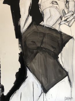 Fine Art Drawings, Blackened Lovers #1, Laurent Anastay-Ponsolle