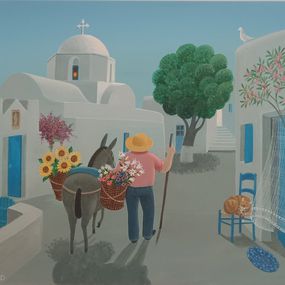 Gemälde, Le marchand de fleurs, Jean-Pierre Lorand