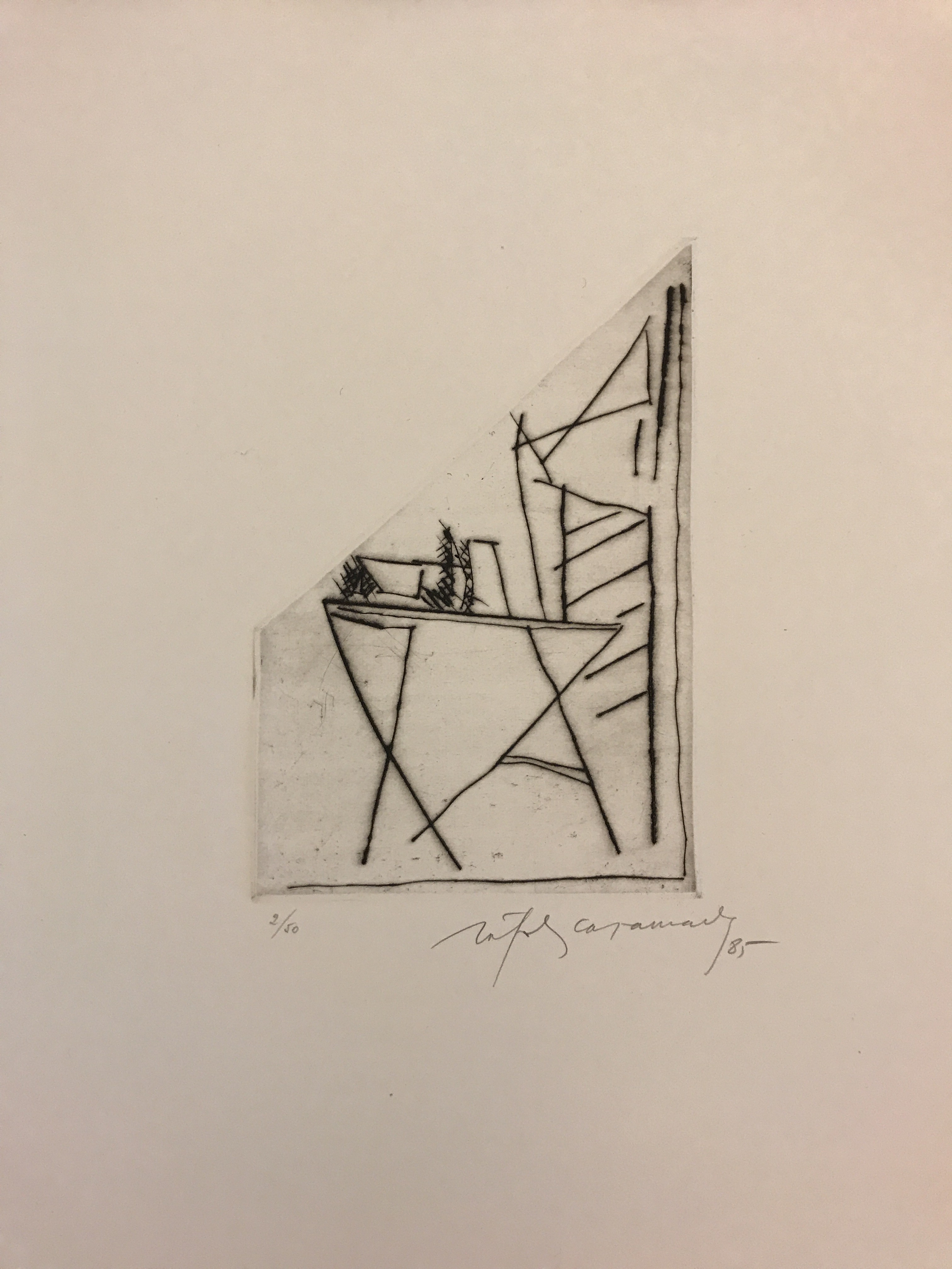 Albert Ràfols-Casamada, Composition noir et blanc 4 Albert Ràfols-Casamada, Composition noir et blanc 4